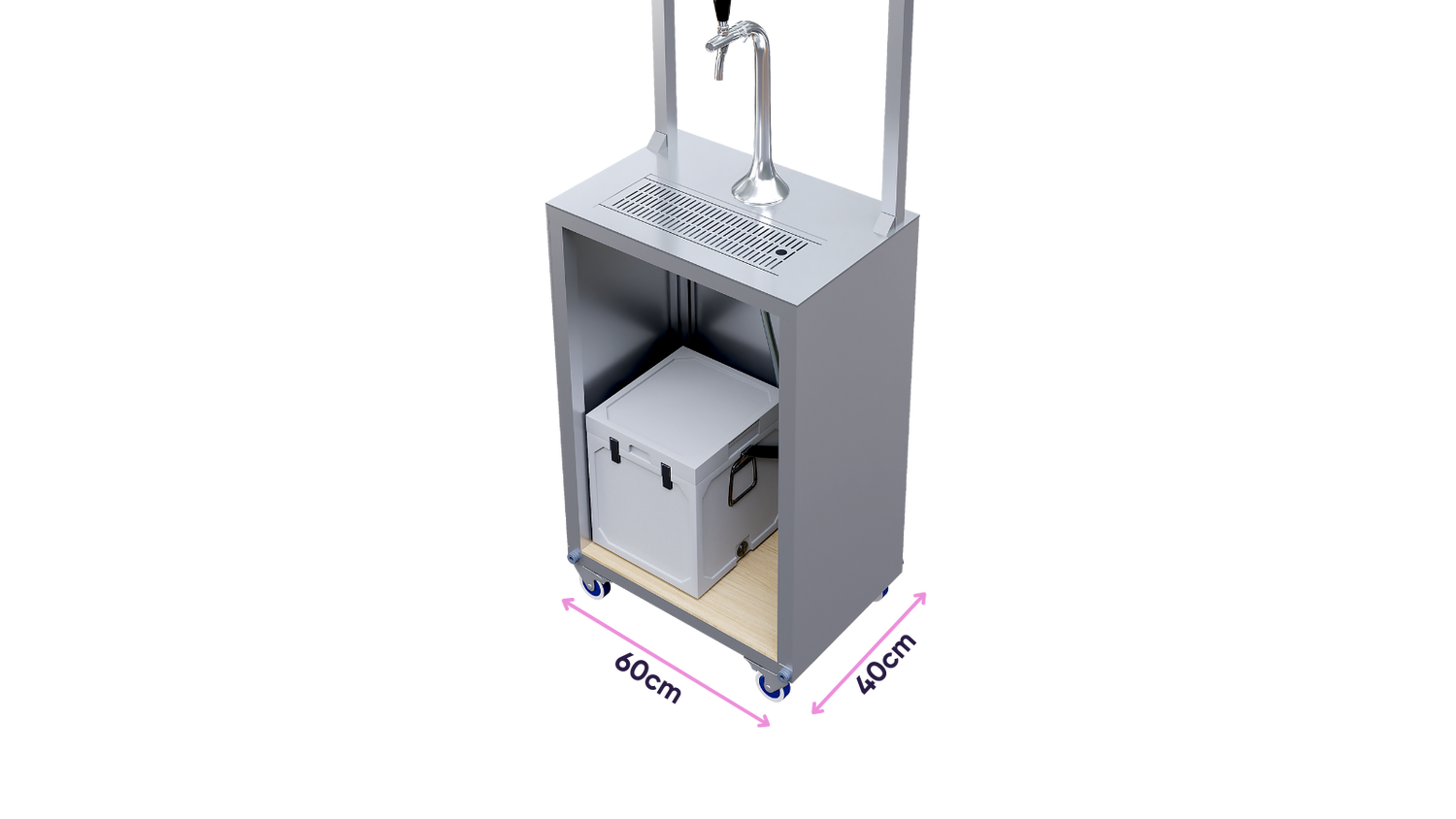 Compact bar with dimensions