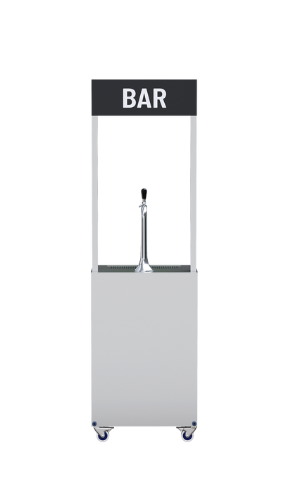 Compact draught beer bar unpowered front customer view