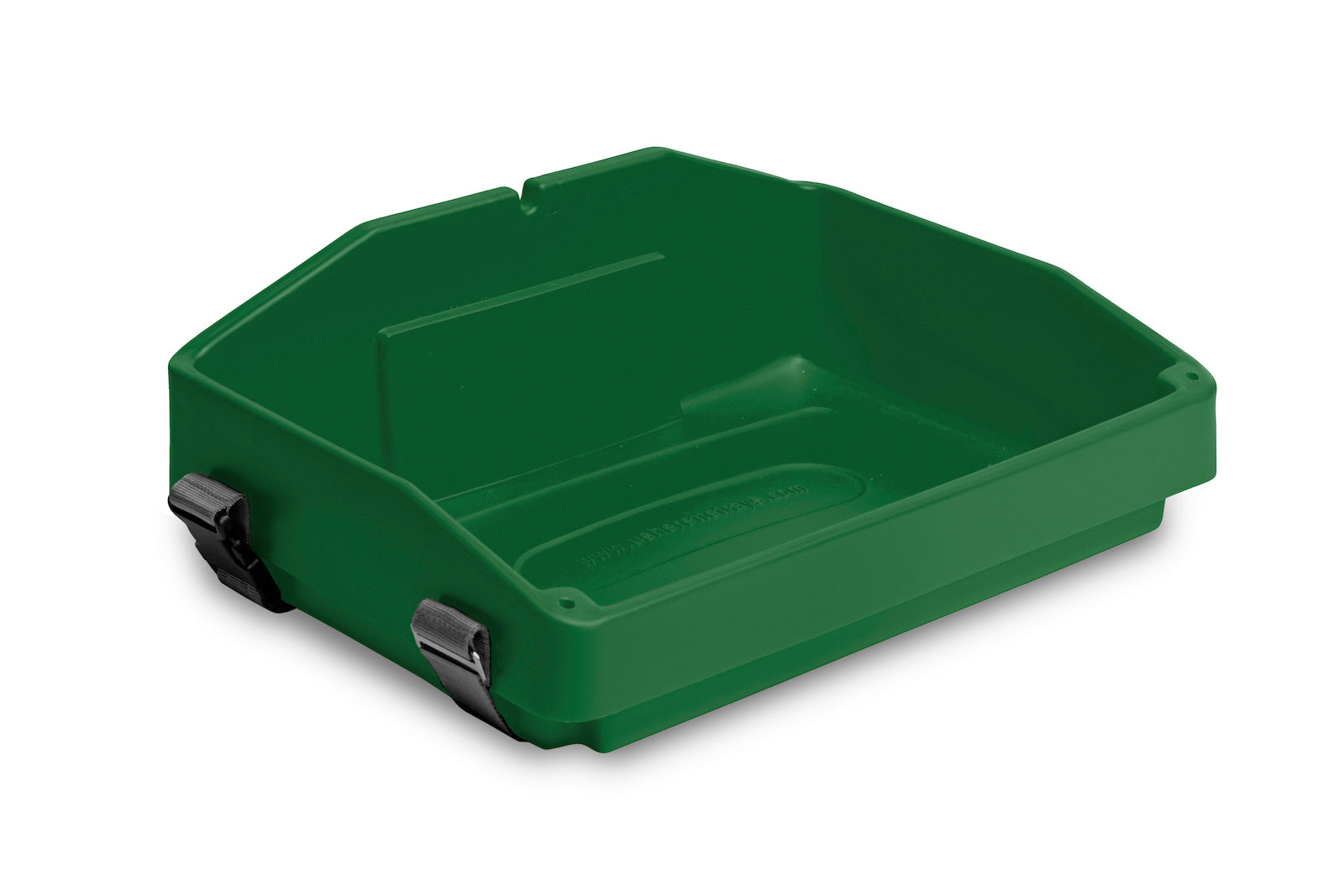 Dark green plastic usherette tray