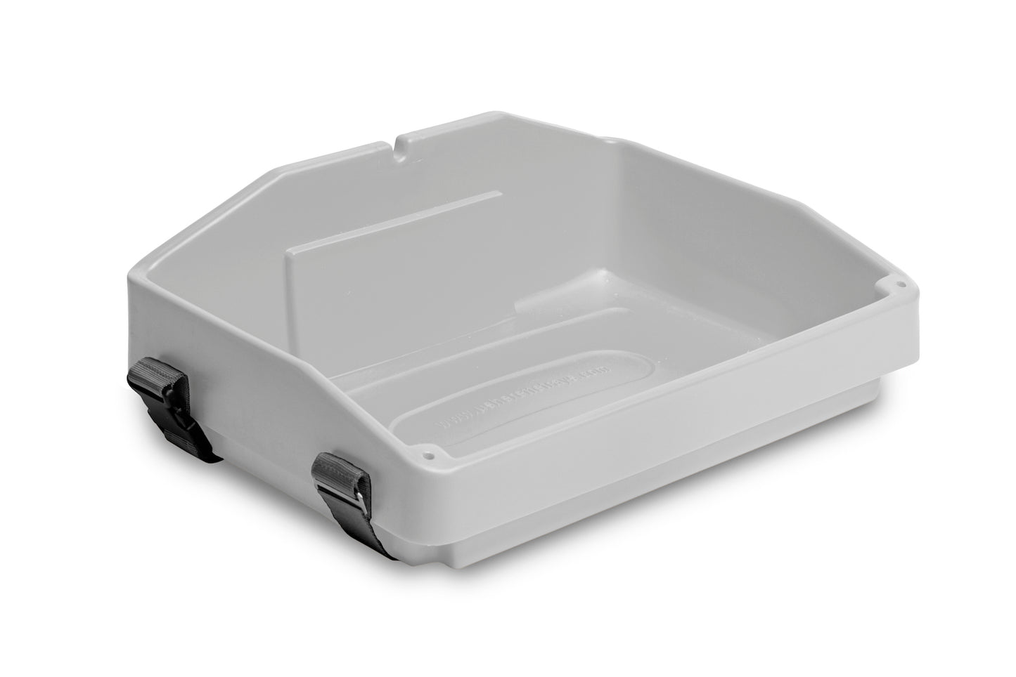 Grey plastic usherette tray