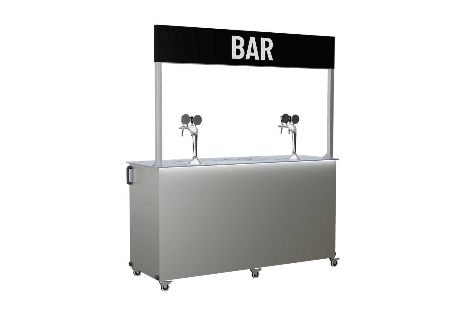 Mobile draught beer bar front side