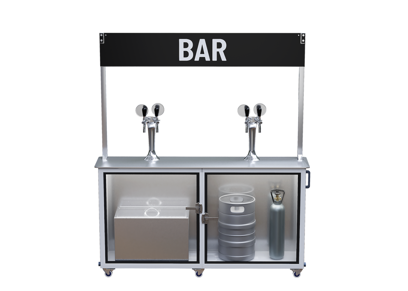 Slimline beer station unpowered (ice-cooled)