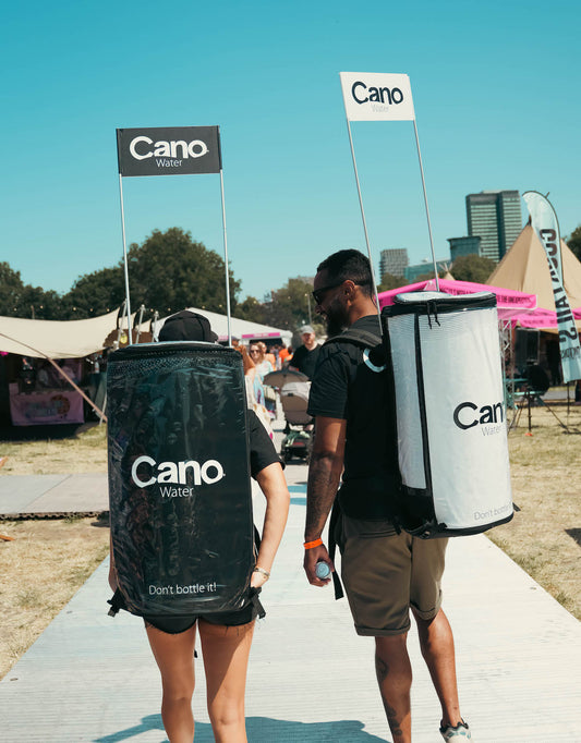Cano water can-style shaped backpack